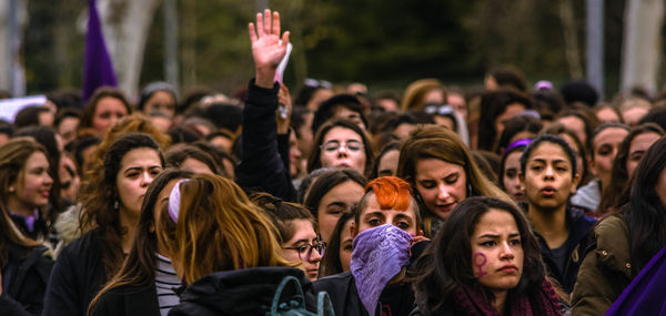 Group of people at music concert