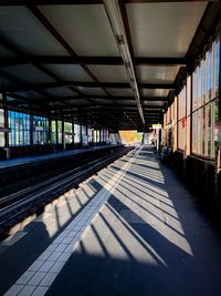 Train at railroad station platform