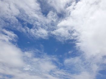 Low angle view of clouds in sky