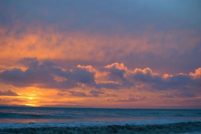 View of sea at sunset