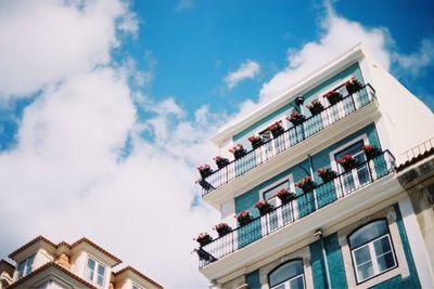 Low angle view of buildings against sky