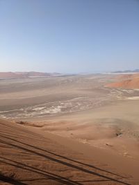 Scenic view of sea against clear sky in the namib desert namibia 