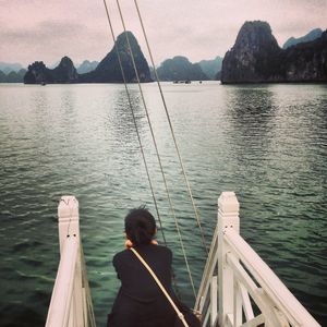 Pier in lake