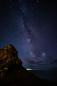 Low angle view of sky at night