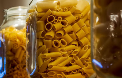 Close-up of ice cream in glass container