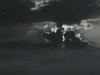 Low angle view of storm clouds in sky