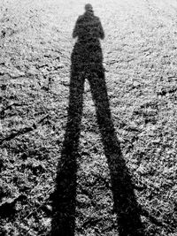 Shadow of man on wall