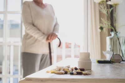 Midsection of man preparing food at home