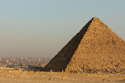 Low angle view of building against clear sky