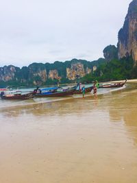 Boats in sea