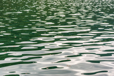 Full frame shot of rippled water in lake