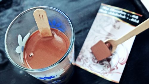 Close-up of coffee cup on table