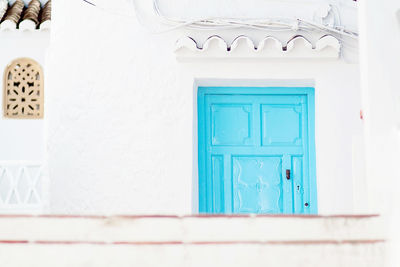 Close-up of closed door of building