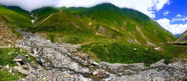 Scenic view of mountain against sky