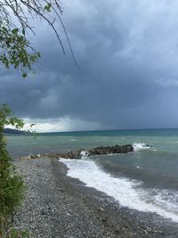 Scenic view of sea against sky