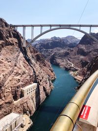 Arch bridge over river