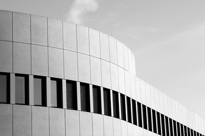 Low angle view of modern building against sky