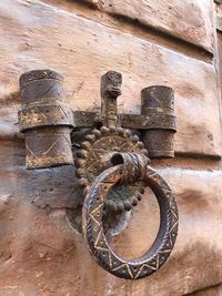 Close-up of old door knocker