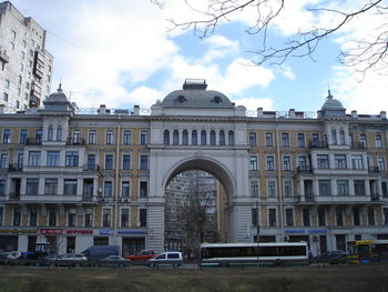 Buildings in city against sky