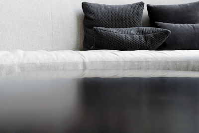 Close-up of sofa at home