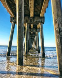 Pier over sea against sky