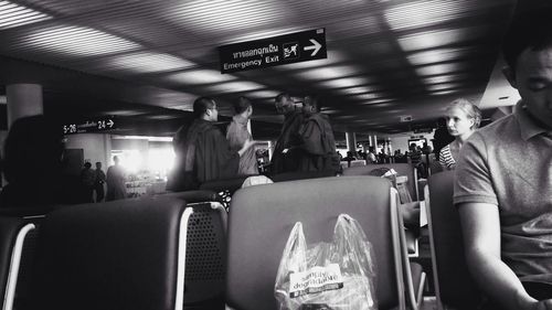 People sitting in train