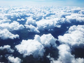 Aerial view of clouds in sky