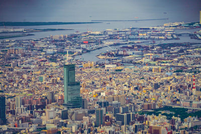 High angle view of cityscape