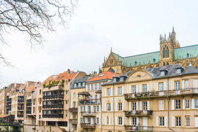 Low angle view of buildings in city