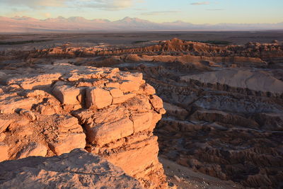 Aerial view of rock formations