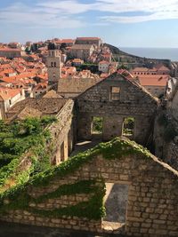 View of old town against sky