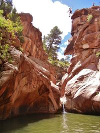 Scenic view of rock formation amidst rocks