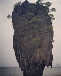 Rock formations in sea