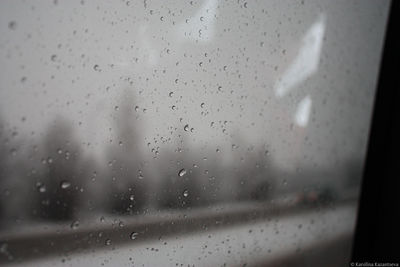 Raindrops on glass window