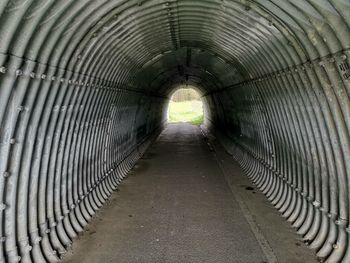 Empty road in tunnel