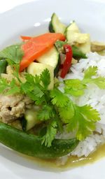 Close-up of food in plate