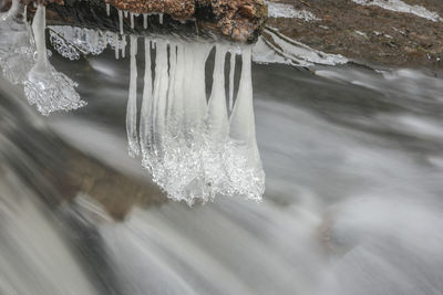 Close-up of ice crystals