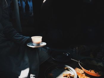 Coffee cup on table