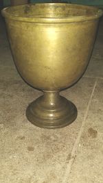 Close-up of tea light on table