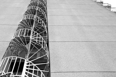 Low angle view of spiral staircase