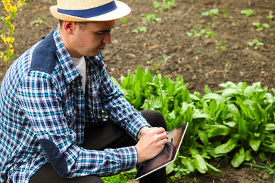 Young man using mobile phone