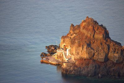 Rock formations by sea