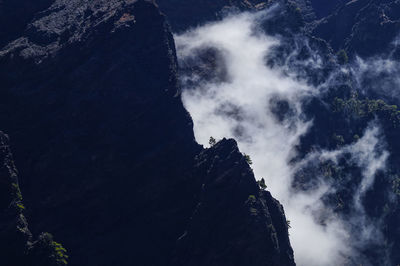 Low angle view of mountain against sky