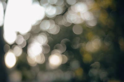 Defocused image of illuminated lights