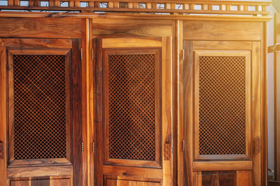 Close-up of wooden door