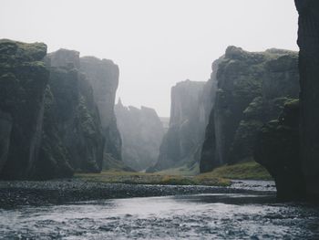 Rock formations at seaside