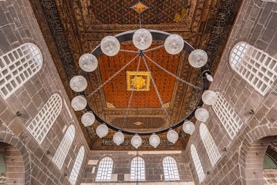 Low angle view of ceiling of building