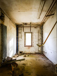 Interior of abandoned building