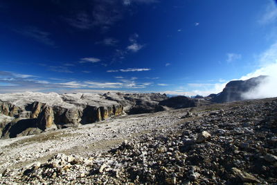 View of landscape against cloudy sky