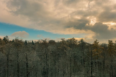 Scenic view of landscape against cloudy sky